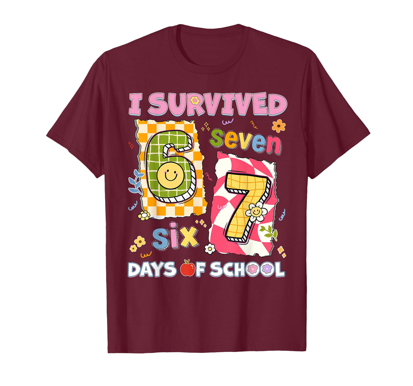 I Survived 67 Days of School Funny Meme Boy Girl Teacher T-Shirt
