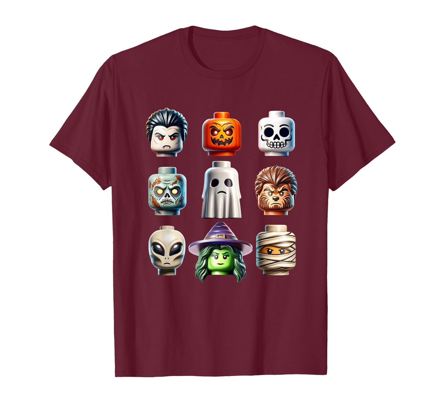 Halloween Building Bricks Costume Pumpkin Matching Family T-Shirt