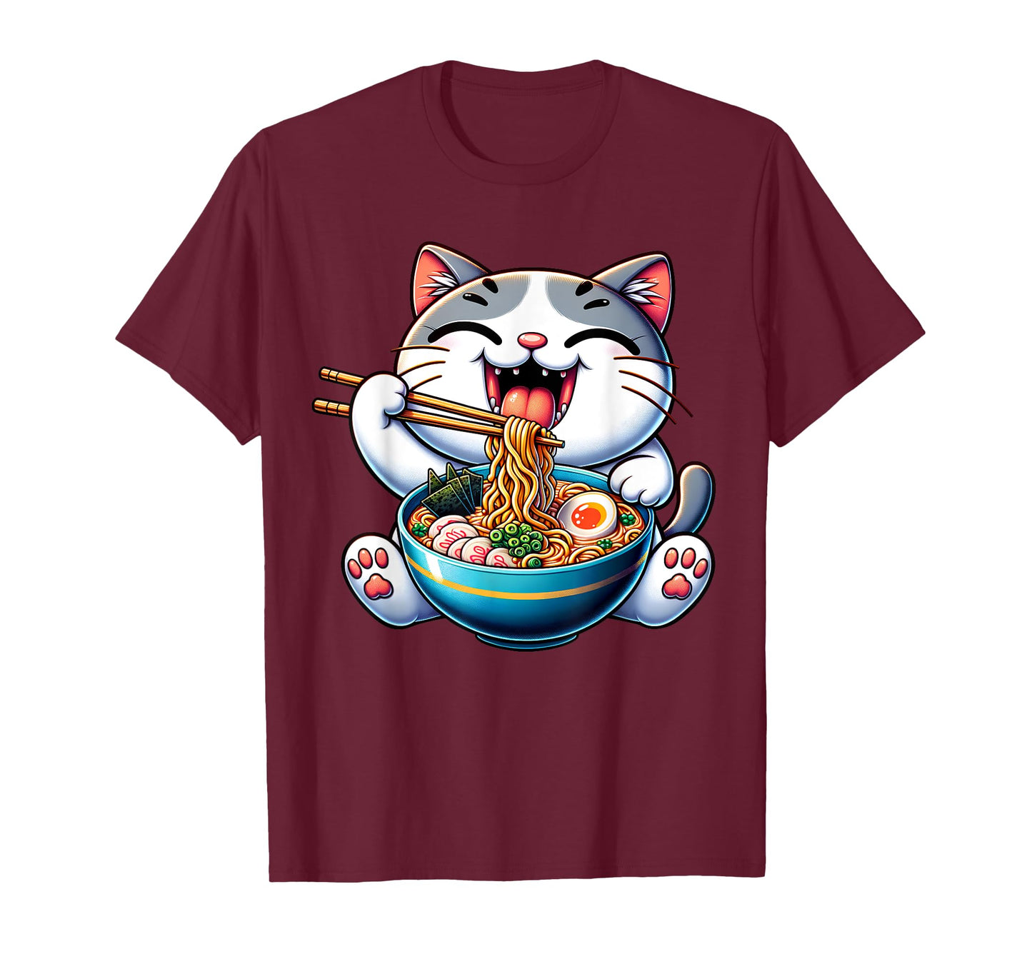 Neko Cat Ramen Anime Kawaii T-Shirt