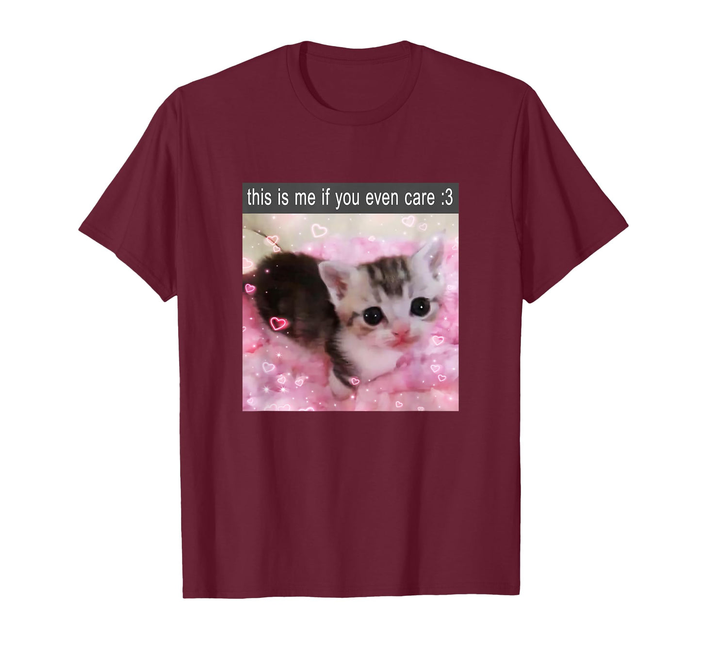 This is Me If You Even Care Cute Silly Cat Meme T-Shirt