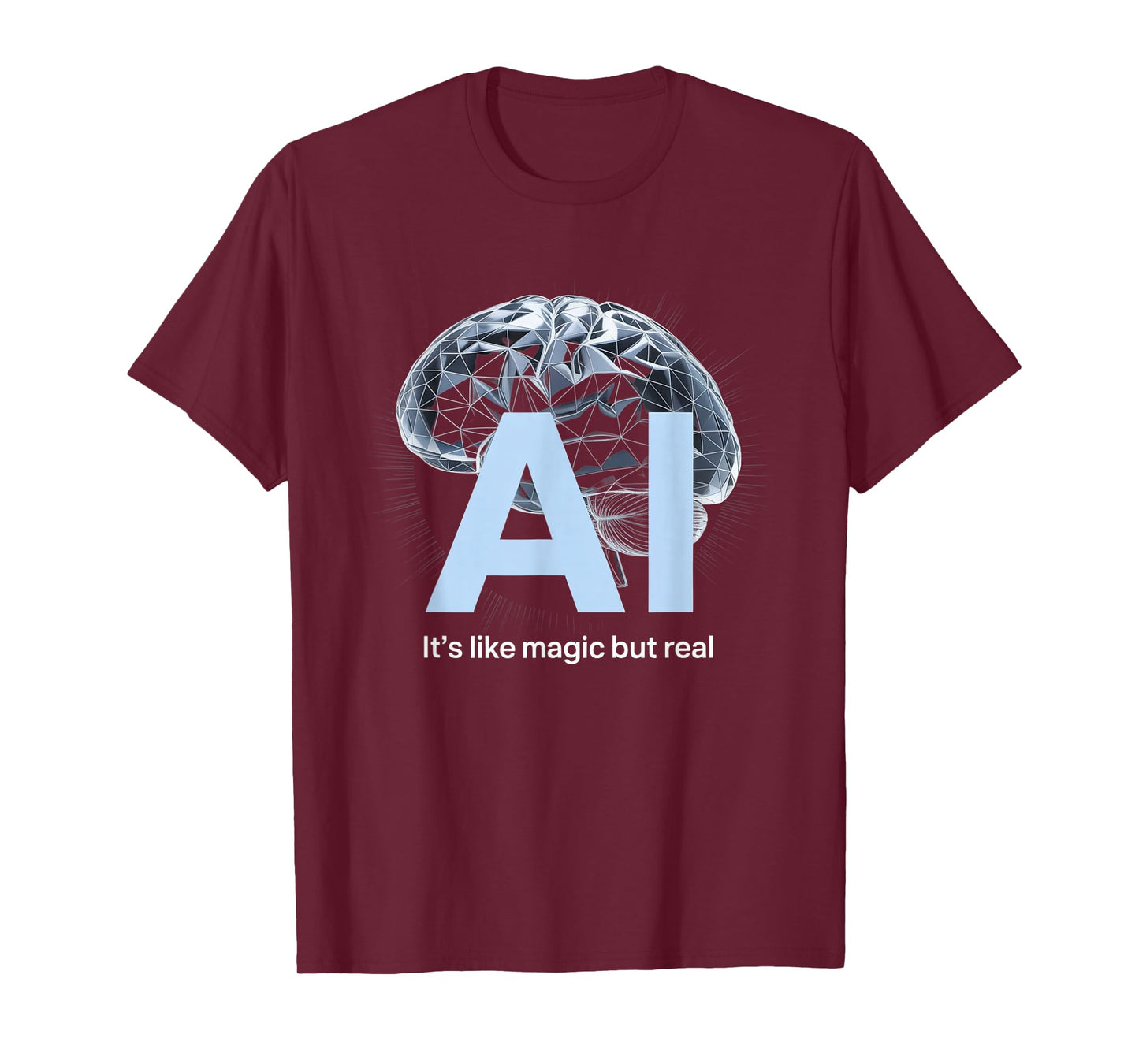 Artificial intelligence AI like magic but real, AI for men T-Shirt