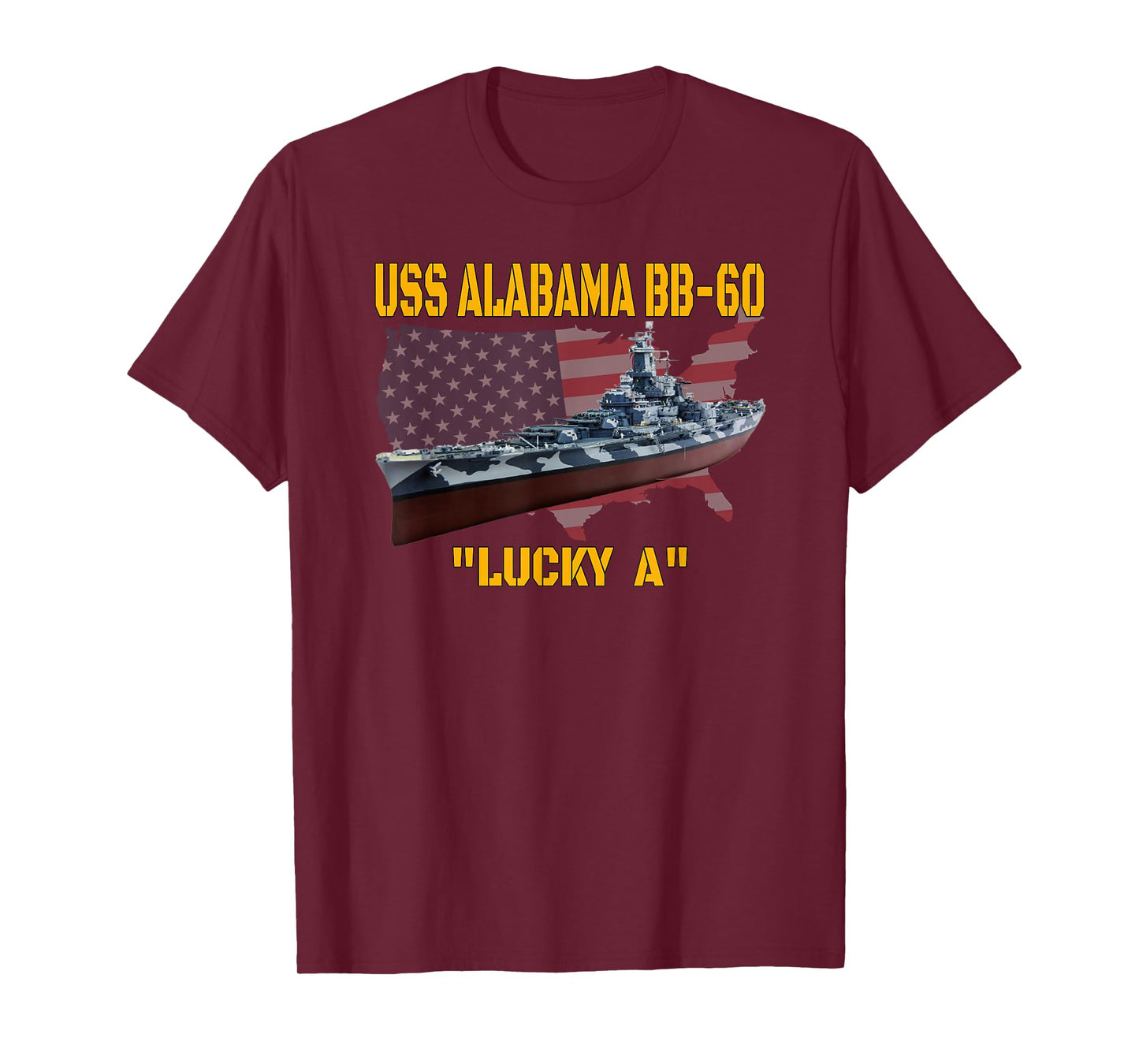 WW2 American Warship & USS Alabama BB-60 Battleship Veterans T-Shirt