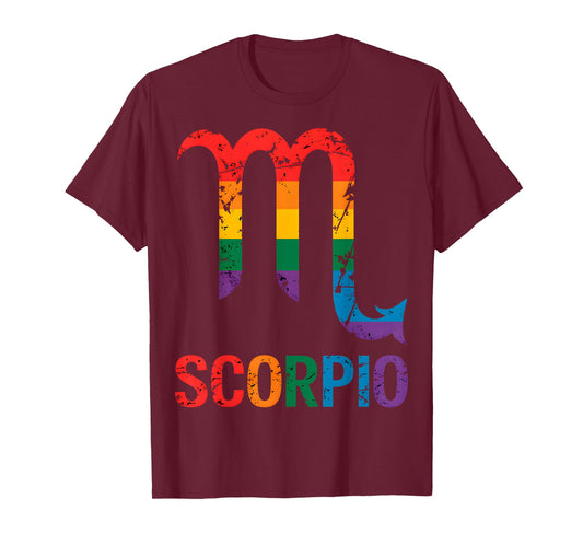 Scorpio LGBT Pride Zodiac T-Shirt