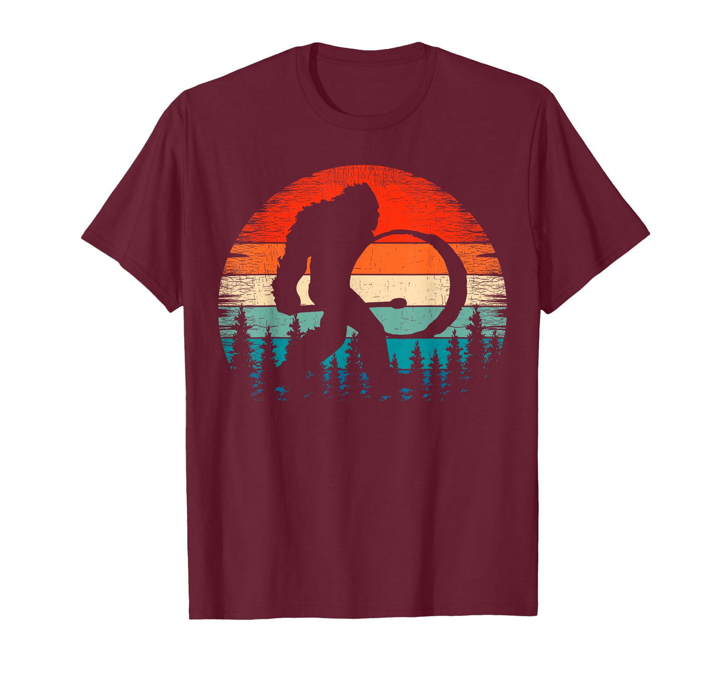 Bigfoot Drum Player Marching Band Sasquatch Bass Drummer T-Shirt