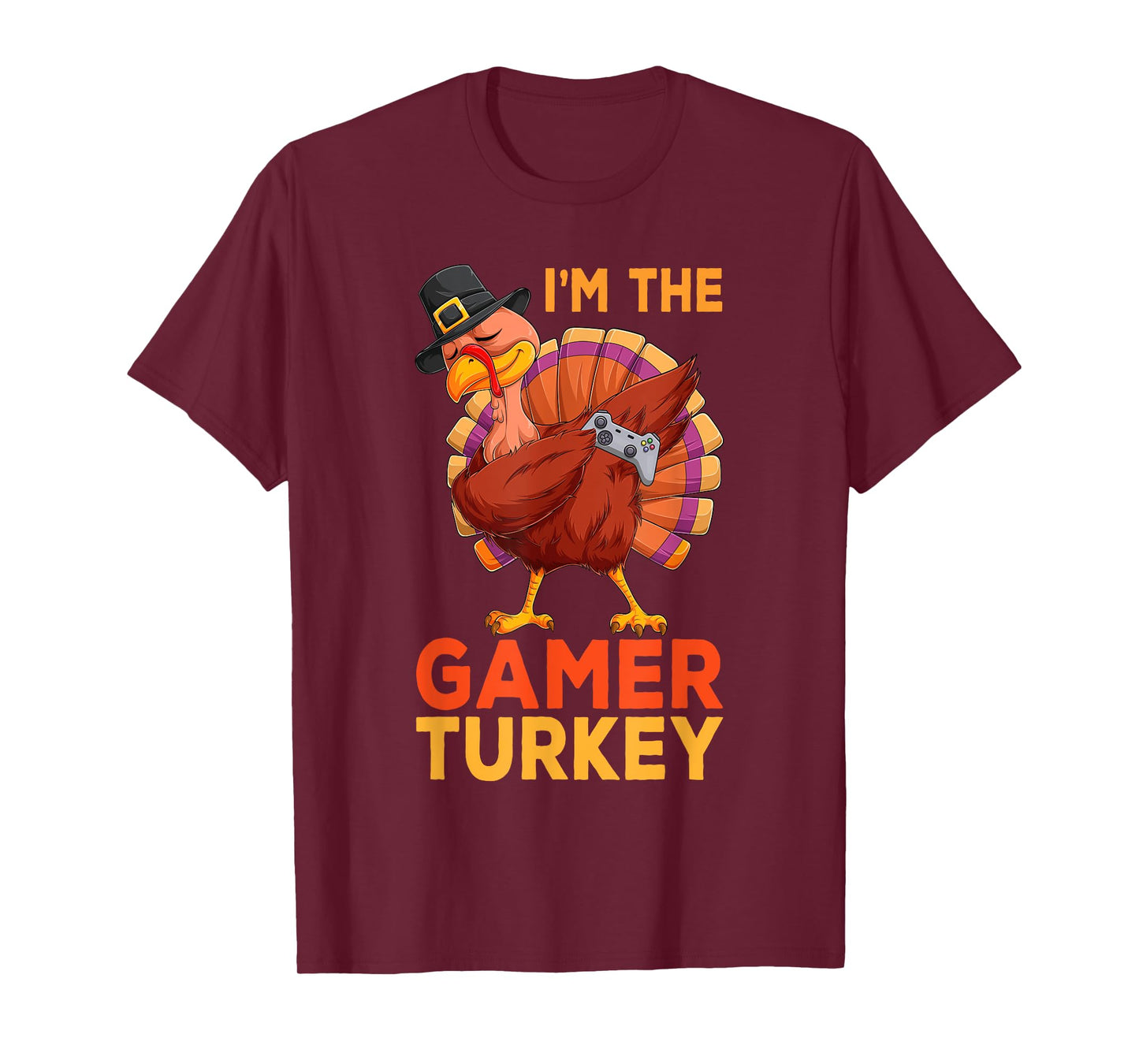 I'm The Gamer Dabbing Turkey Thanksgiving Gamer Kids Boys T-Shirt
