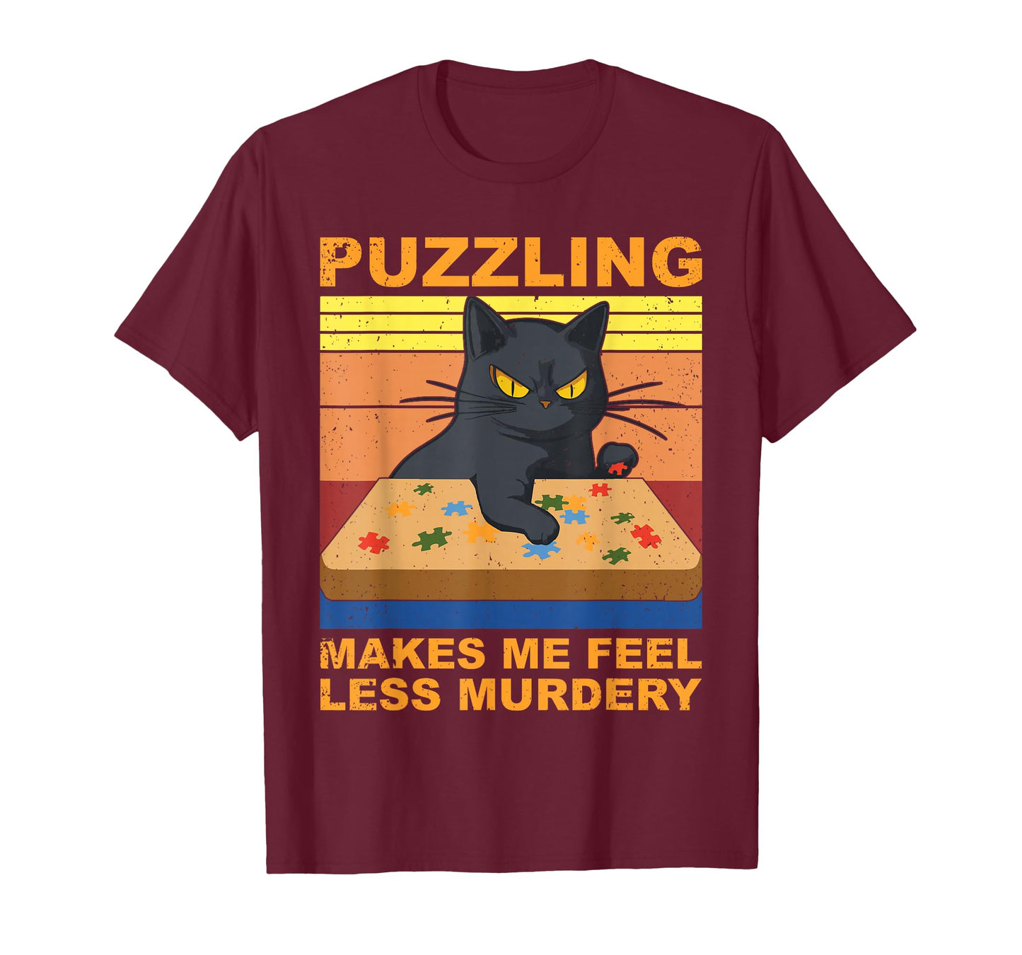 Jigsaw Puzzle cat Puzzler Funny Puzzle Lover T-Shirt