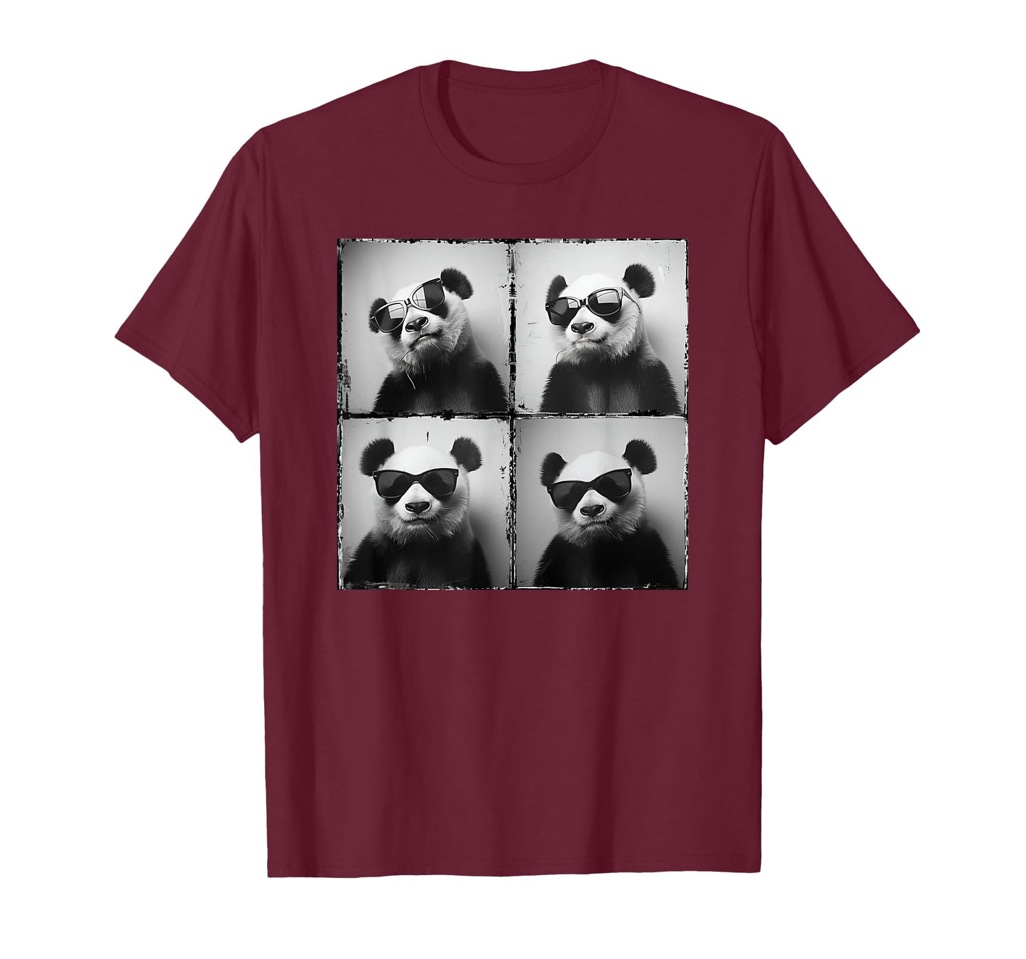 Panda In Sunglasses Safari Zoo Animal Funny Panda Face T-Shirt