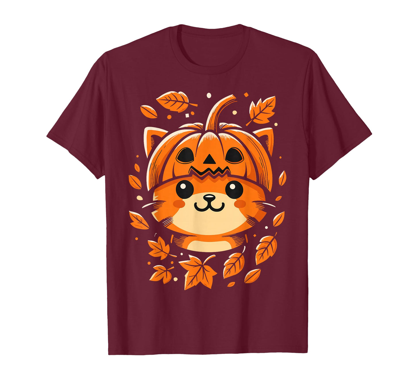 Funny Halloween Cat Pumpkin T-Shirt