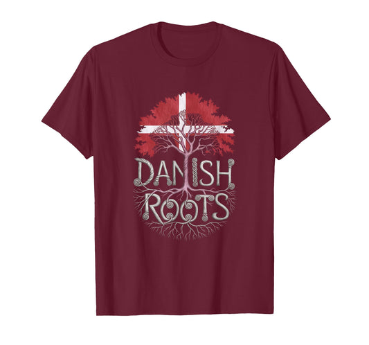 Danish Roots - Denmark Flag Colors Family Tree Souvenir T-Shirt