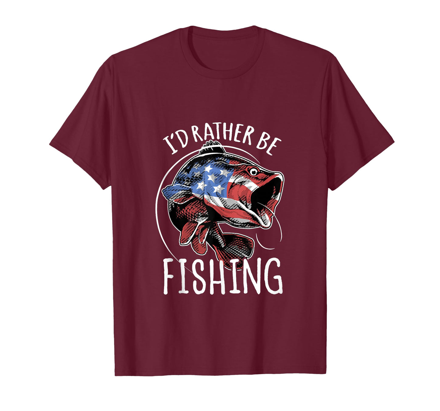 Fishing America USA 4th of July | I'd Rather Be Fishing Tank Top