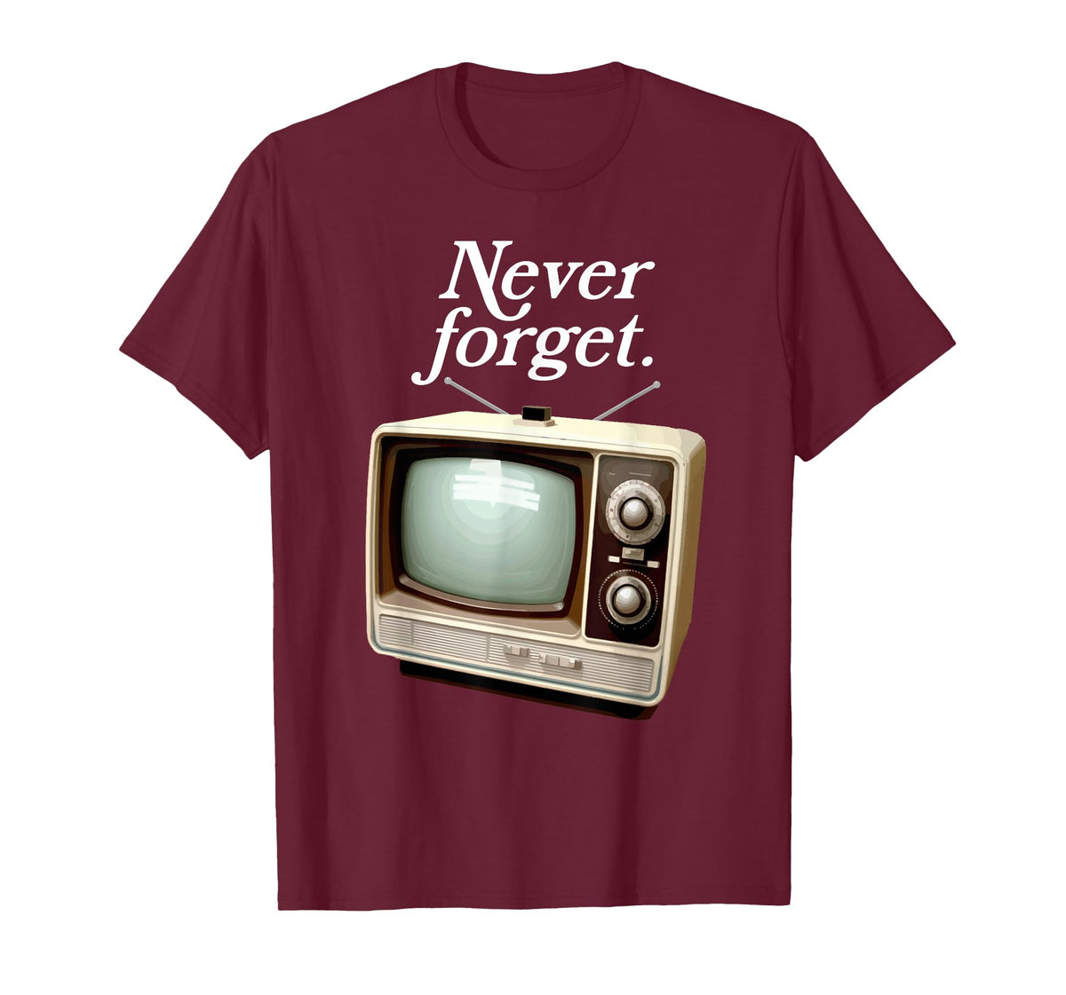 Funny Vintage Television Never Forget 1970s Retro TV T-Shirt