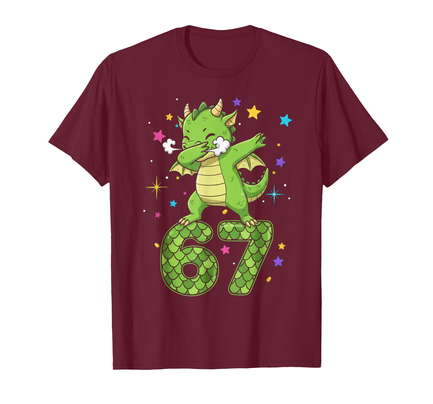 Dabbing 67 Dragon 67 Funny Six Seven Gen Z Slang Meme Cute T-Shirt