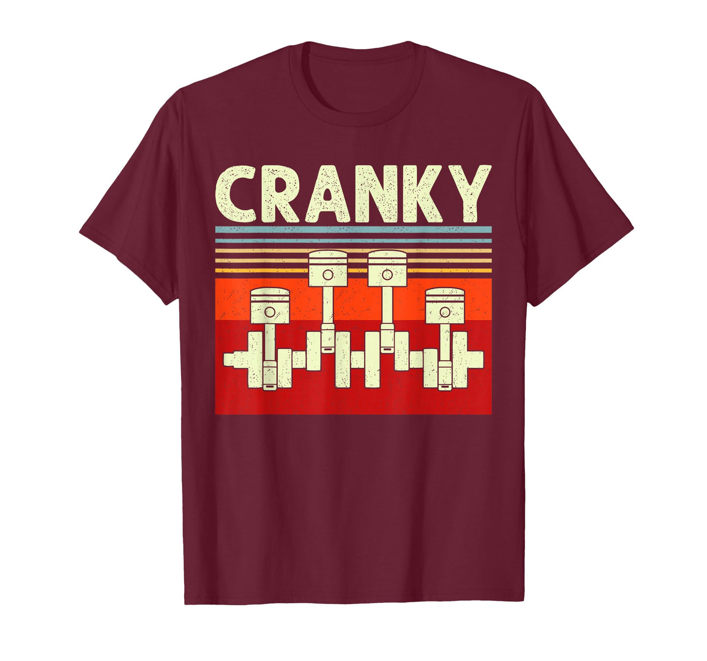 Cranky Car Engine Crankshaft Cars Lover Mechanics Father Day T-Shirt