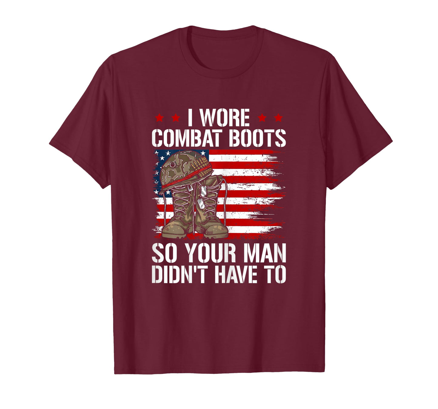 Funny Female Veteran I Wore Combat Boots Women Veteran Mom T-Shirt