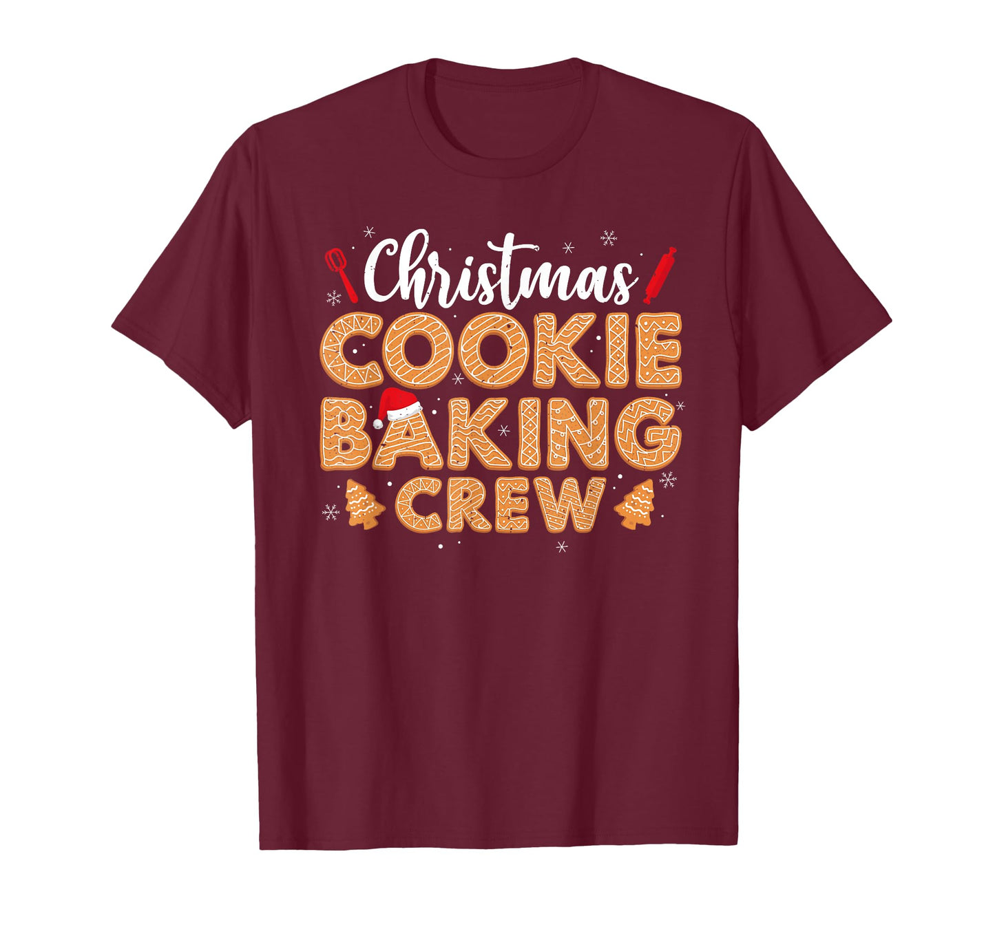 Christmas Cookie Baking Crew for Women Basker Seniors Xmas T-Shirt