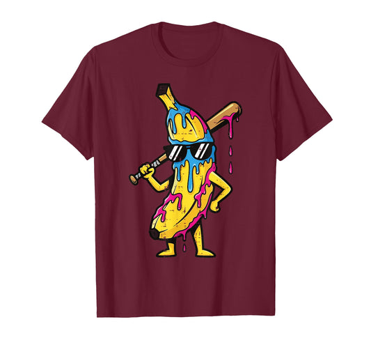 Banana Drip Funny Fruit Men Boys Kids T-Shirt