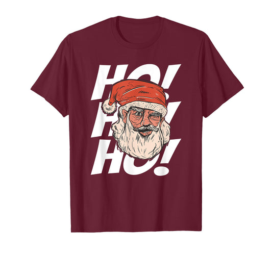 Merry Christmas Cool Santa Claus Ho! Ho! Ho! T-Shirt