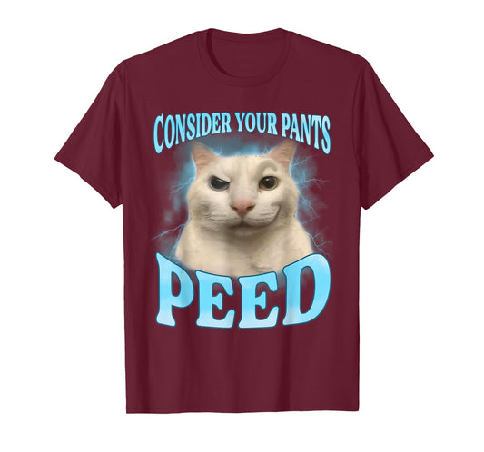 Consider Your Pants Peed Freak Funny Cat Meme Humor Saying T-Shirt
