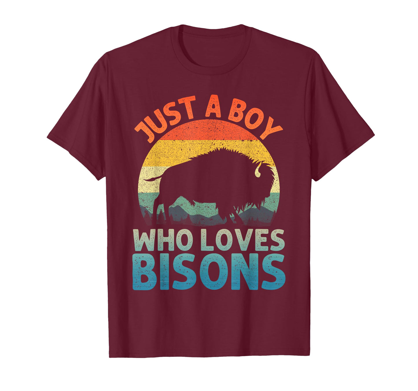 Cool Bison Design for Men Boys Wildlife Buffalo Lover Bison T-Shirt