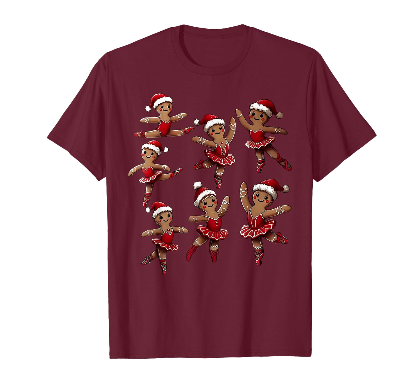 Ballet Gingerbread Ballet Dancer Dance Teacher Christmas T-Shirt