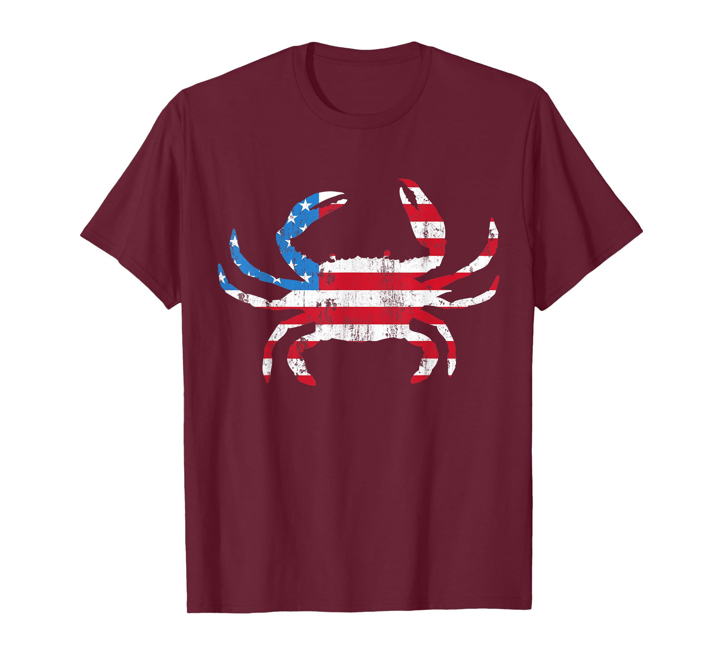 Crab Vintage American Flag T-Shirt