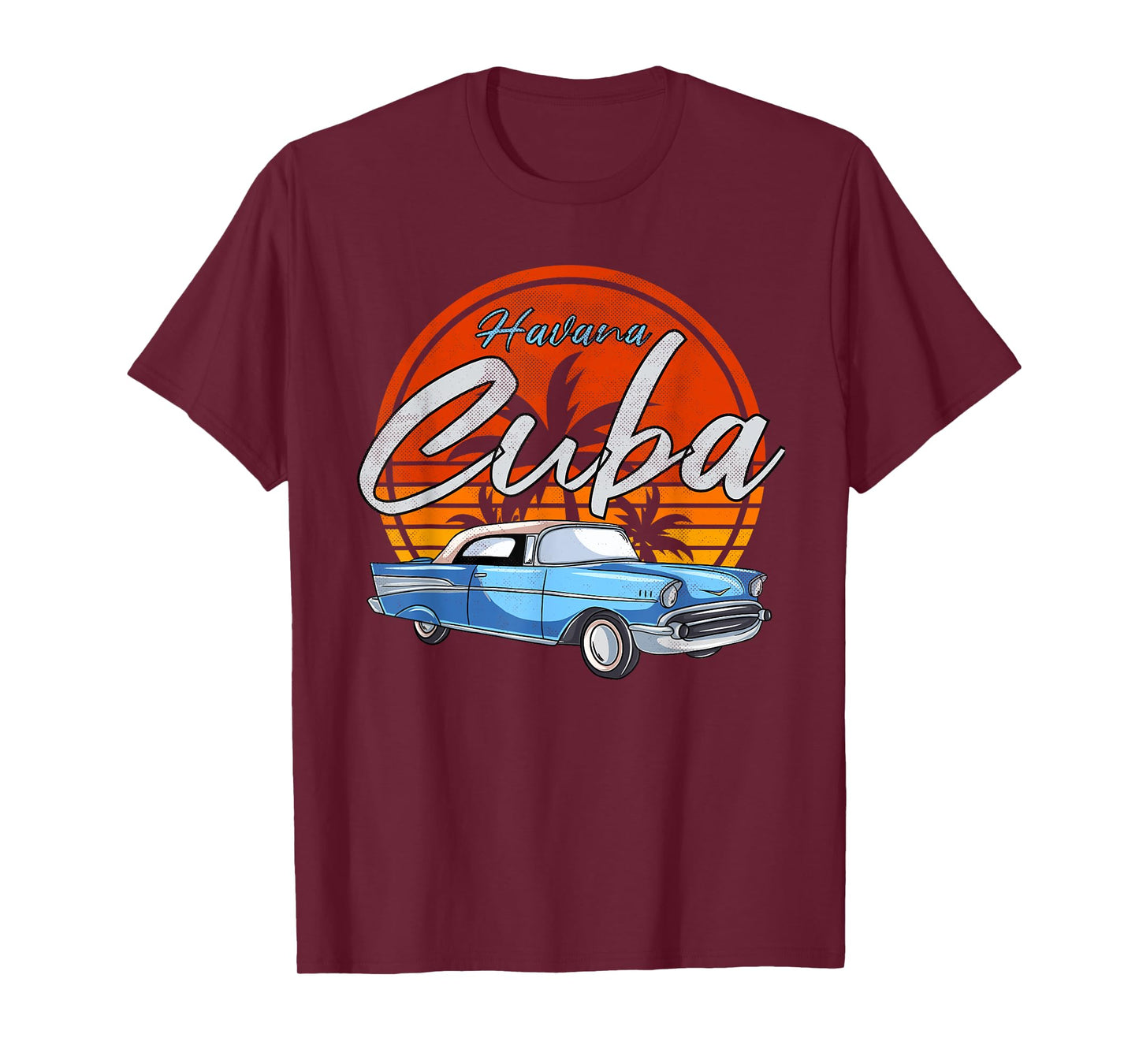 Retro Havana Cuba Vintage Sunset Caribbean Cuban Souvenir T-Shirt