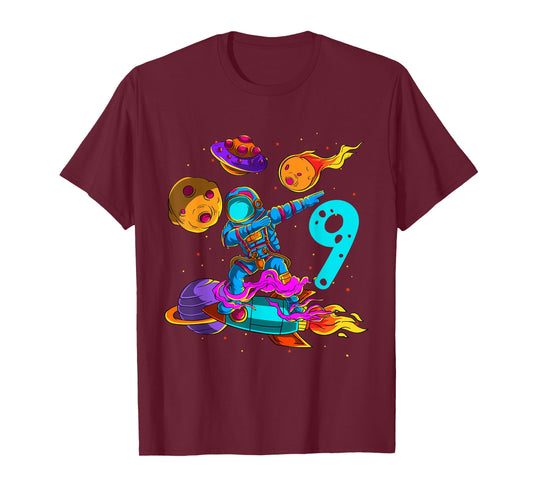 9 years Birthday Boys Astronaut 9th Birthday Boys Astronaut T-Shirt