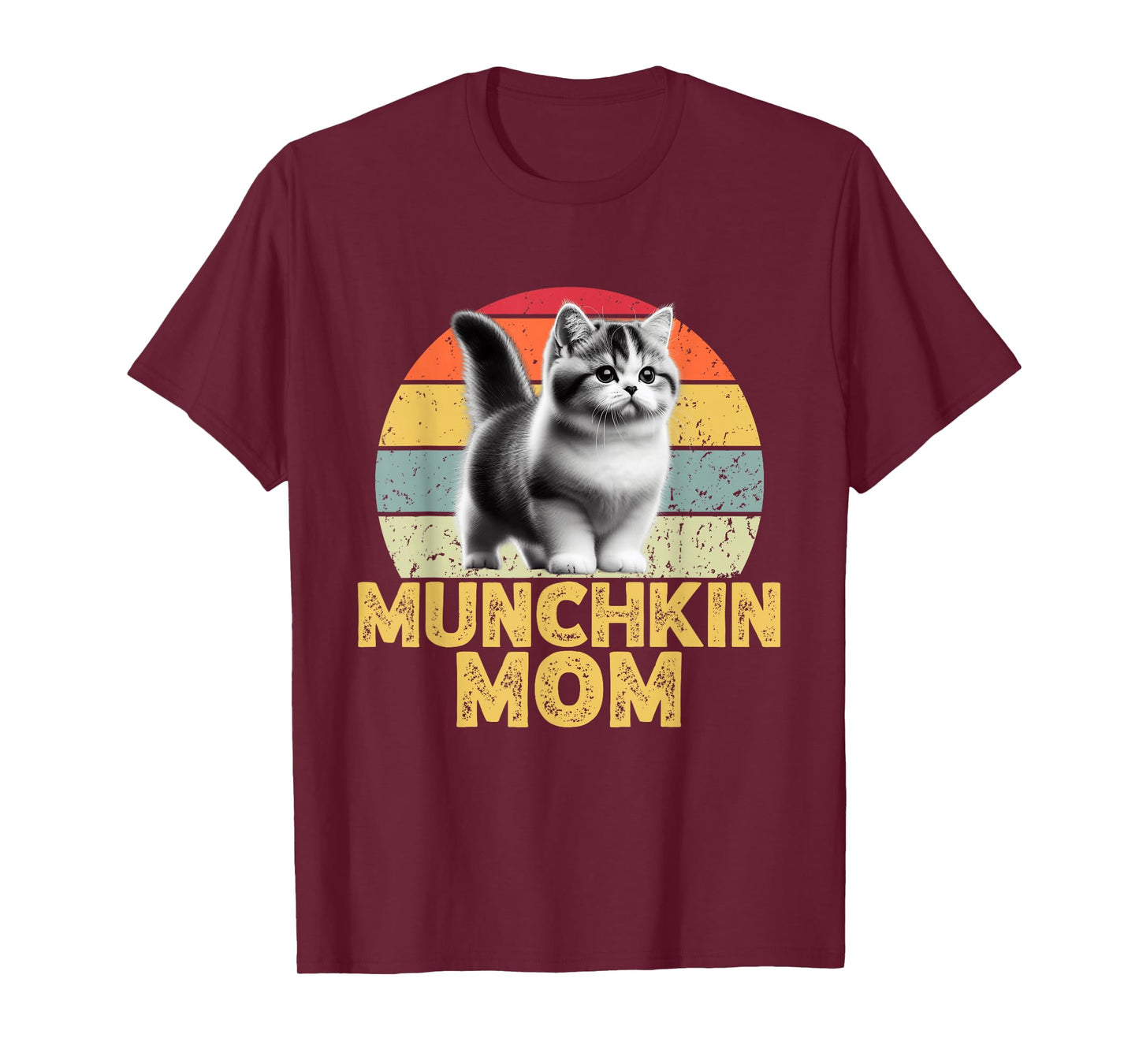 Munchkin Cat Mom Funny I Love My Munchkin Cat Retro T-Shirt