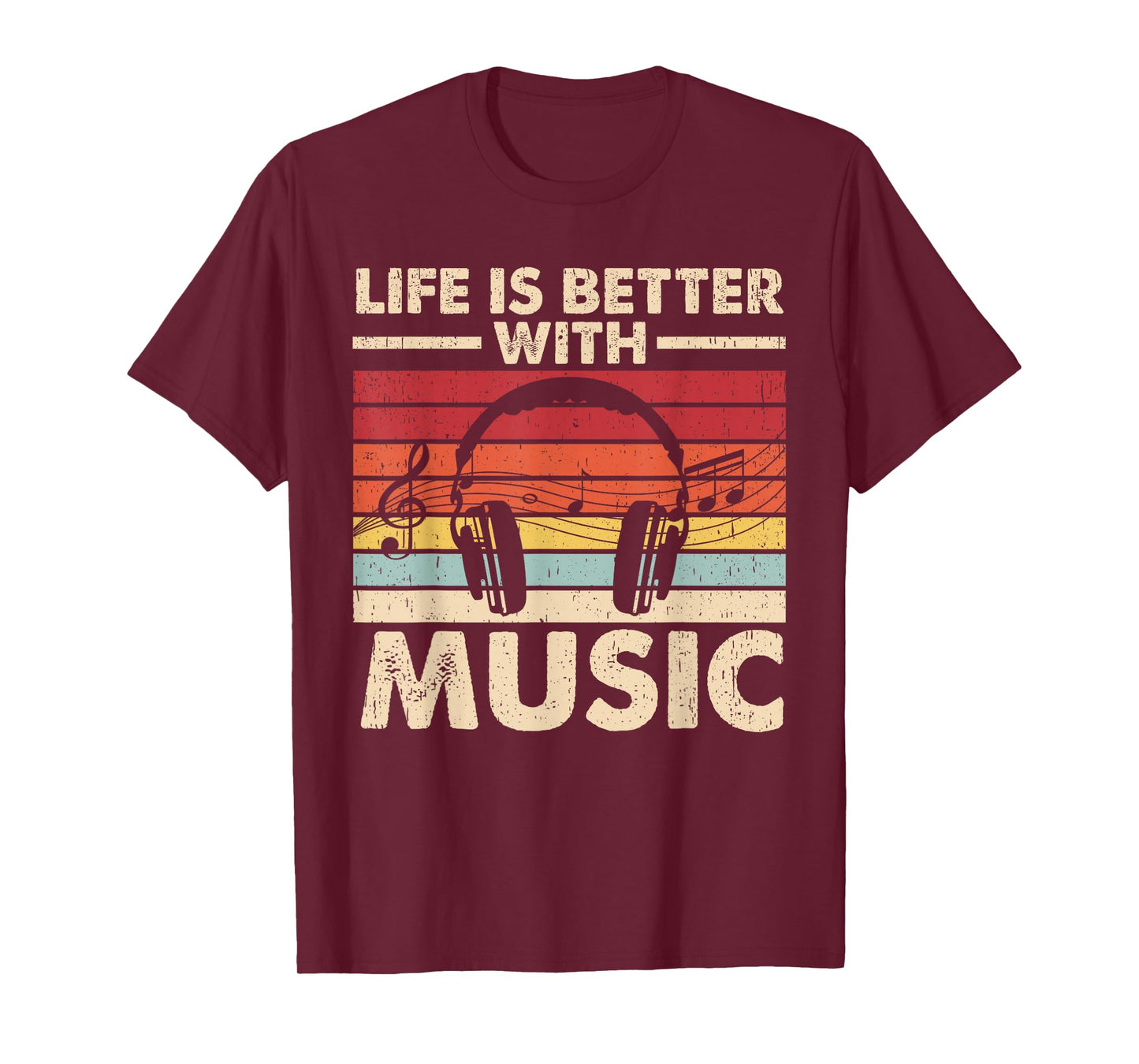 Life is Better with Music Lover Teen Girls Boys Musician T-Shirt