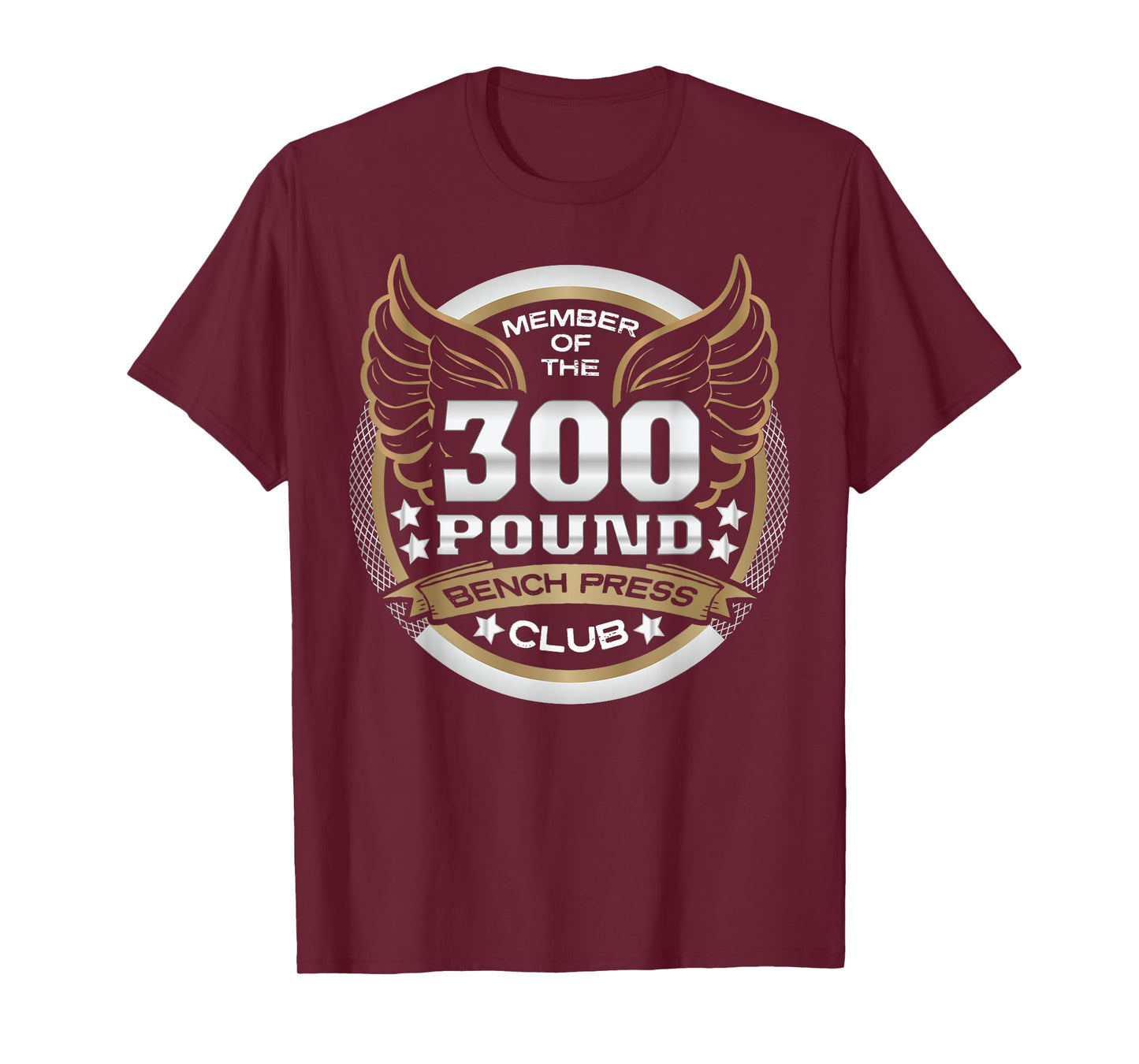 300 Pound Bench Press Club for Powerlifter Weightlifter Gym T-Shirt