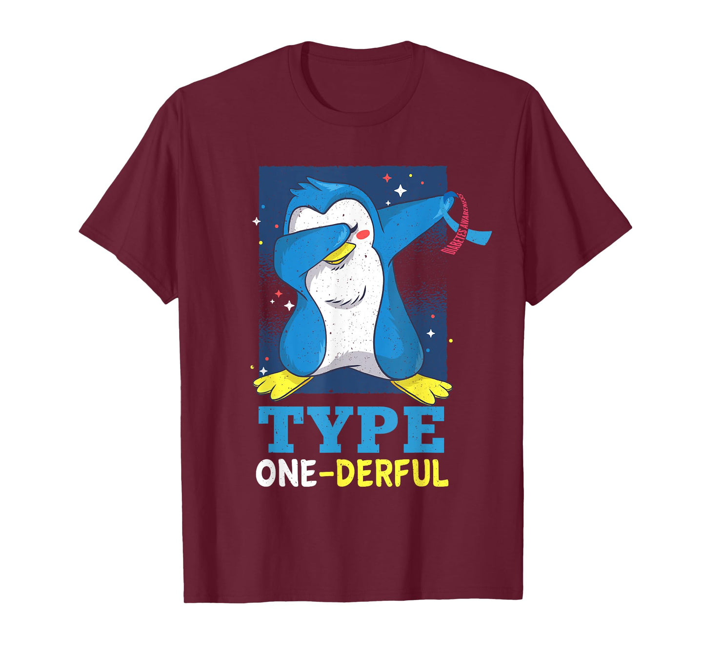 Type 1 Diabetes Kids Funny Diabetic Penguin T-Shirt