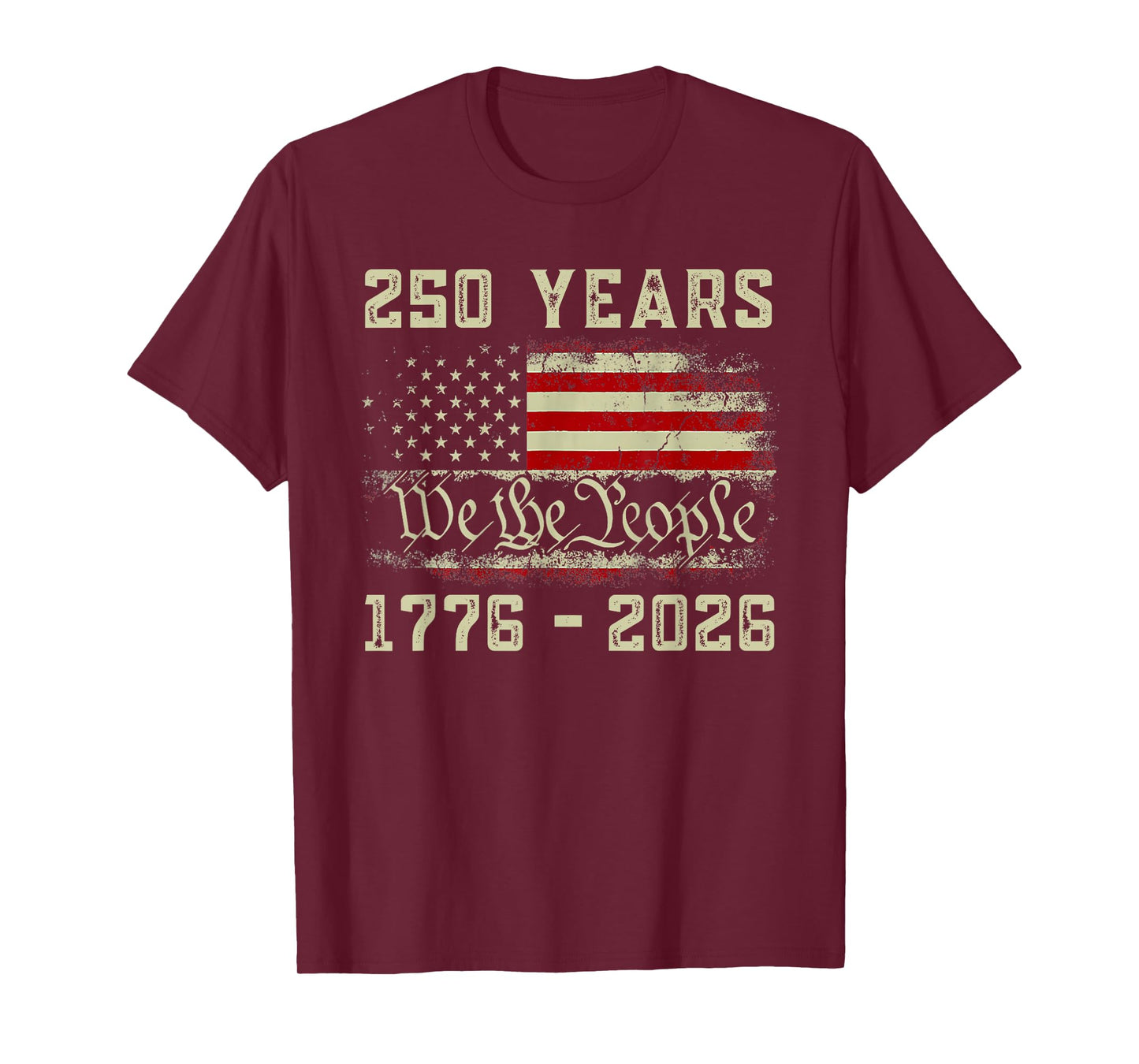 250 Years 1776-2026 250th Birthday USA Patriotic 4th of July T-Shirt