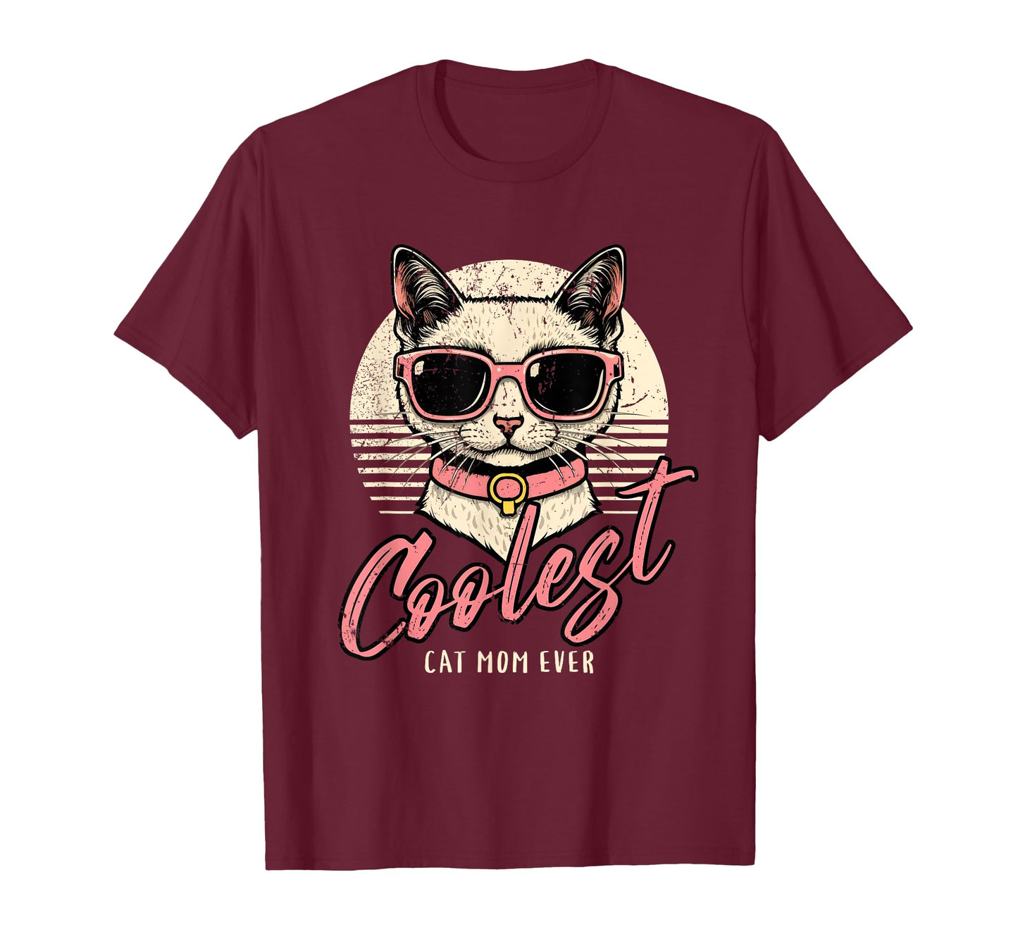 Funny Cat Mom Best Cat Mom Ever Coolest Cat Mama Graphic T-Shirt