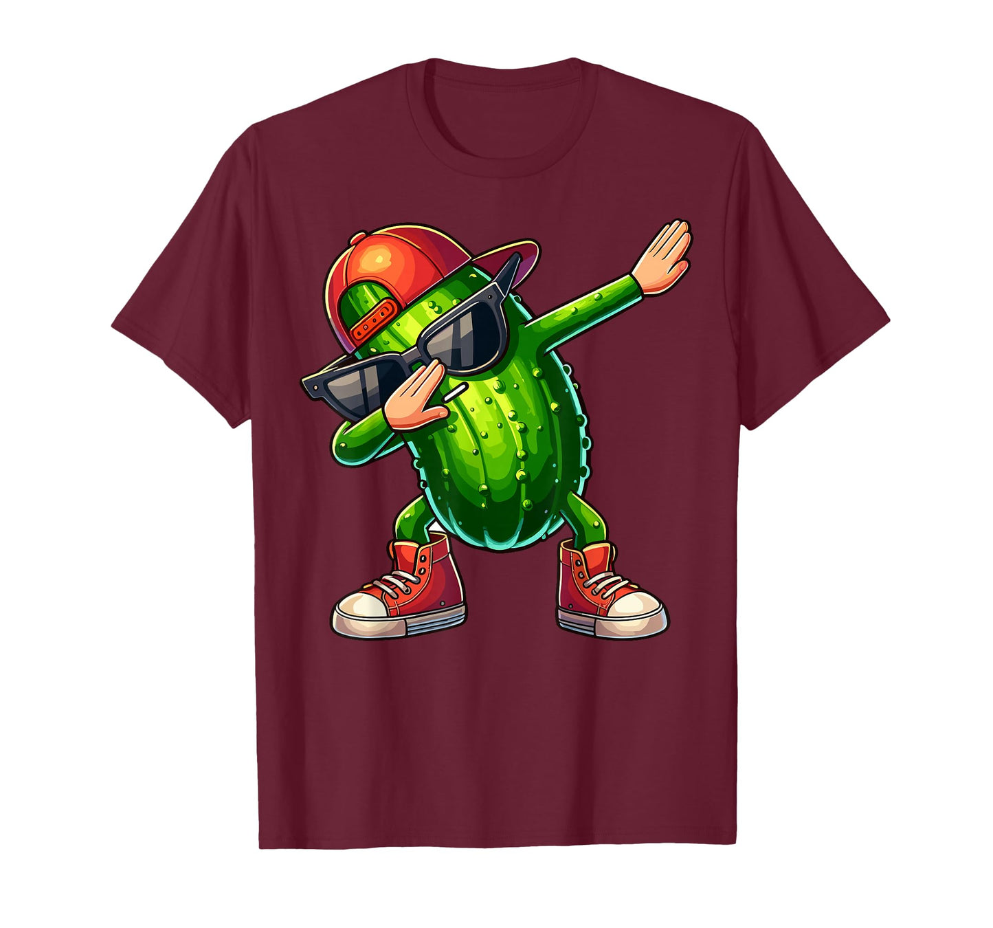 Dabbing Pickle Dancing Cucumber Lover Funny Pickle T-Shirt