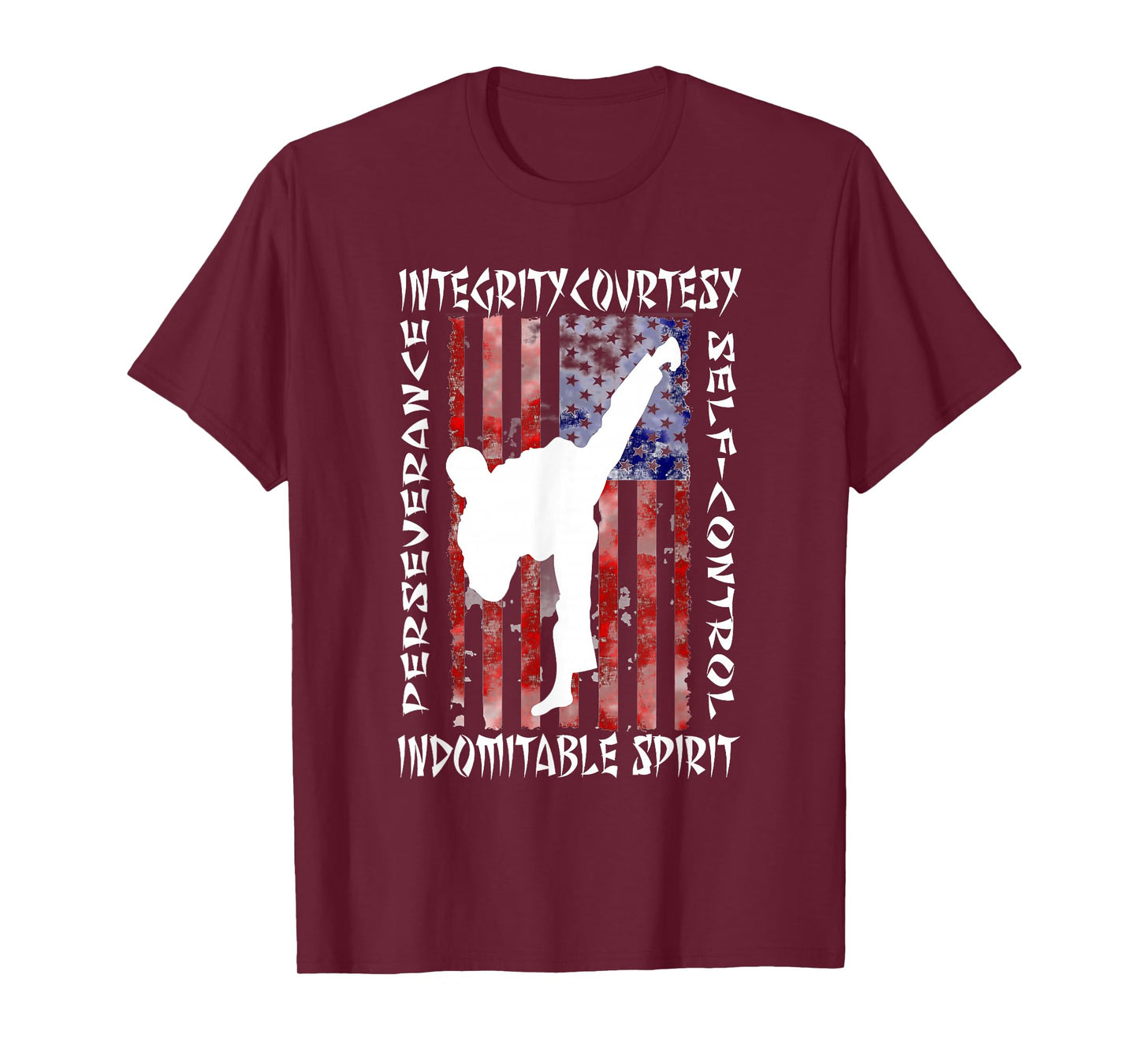 Taekwondo TKD 5 Tenets Taekwon-do Martial Arts Kick White T-Shirt