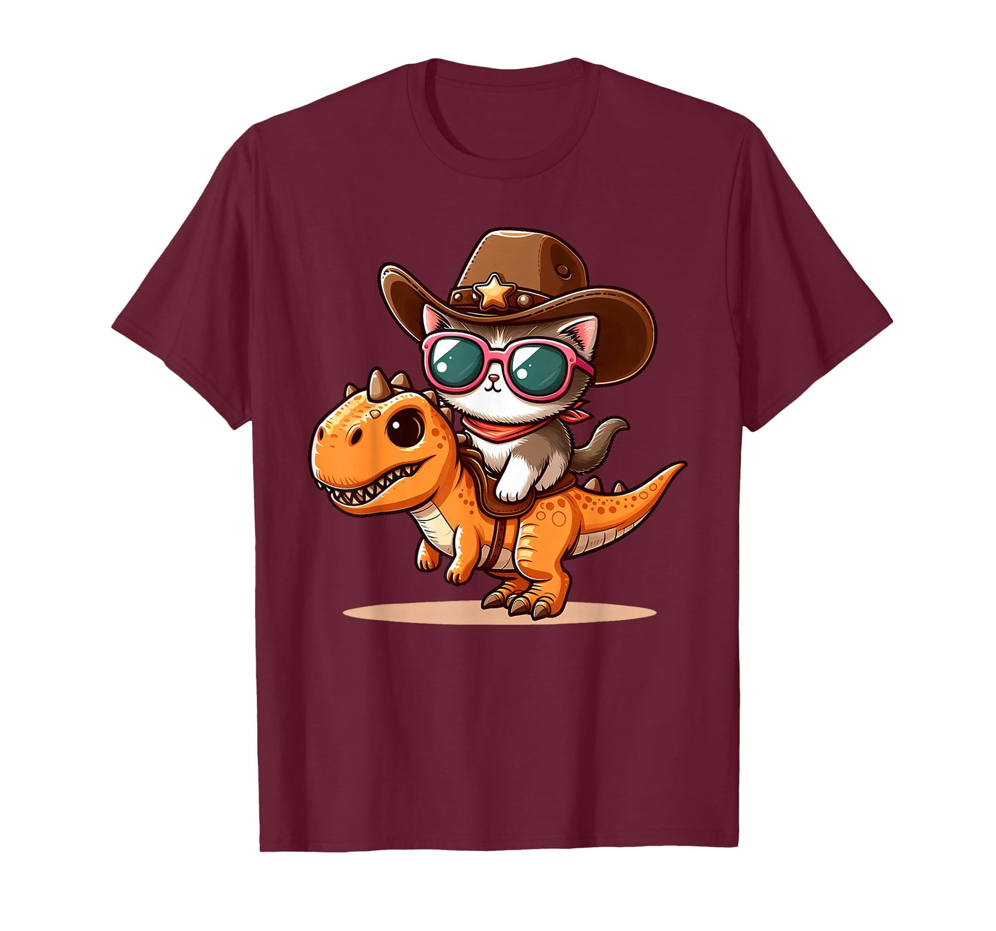 Dinosaur and Cat, T-Rex, Cat Owners T-Shirt