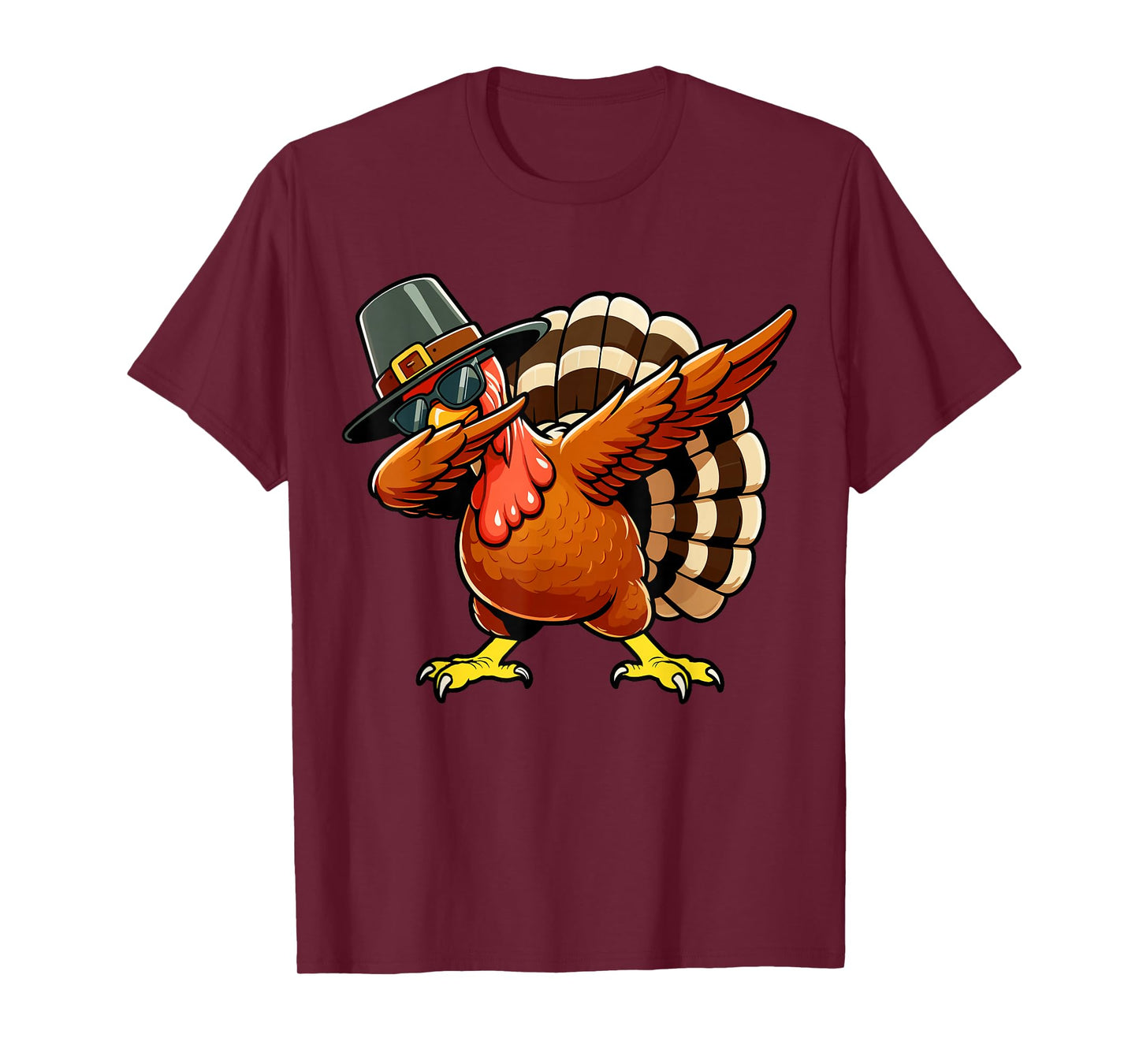 Dabbing Turkey Thanksgiving Boys Men Funny Thanksgiving T-Shirt