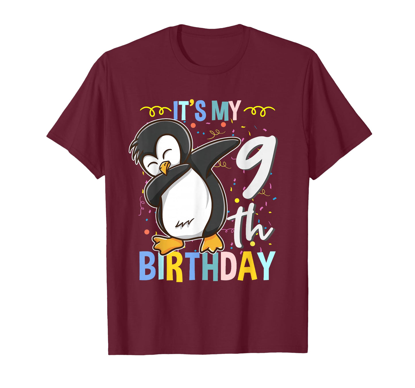 Its My 9th Birthday Dabbing Penguin T-Shirt