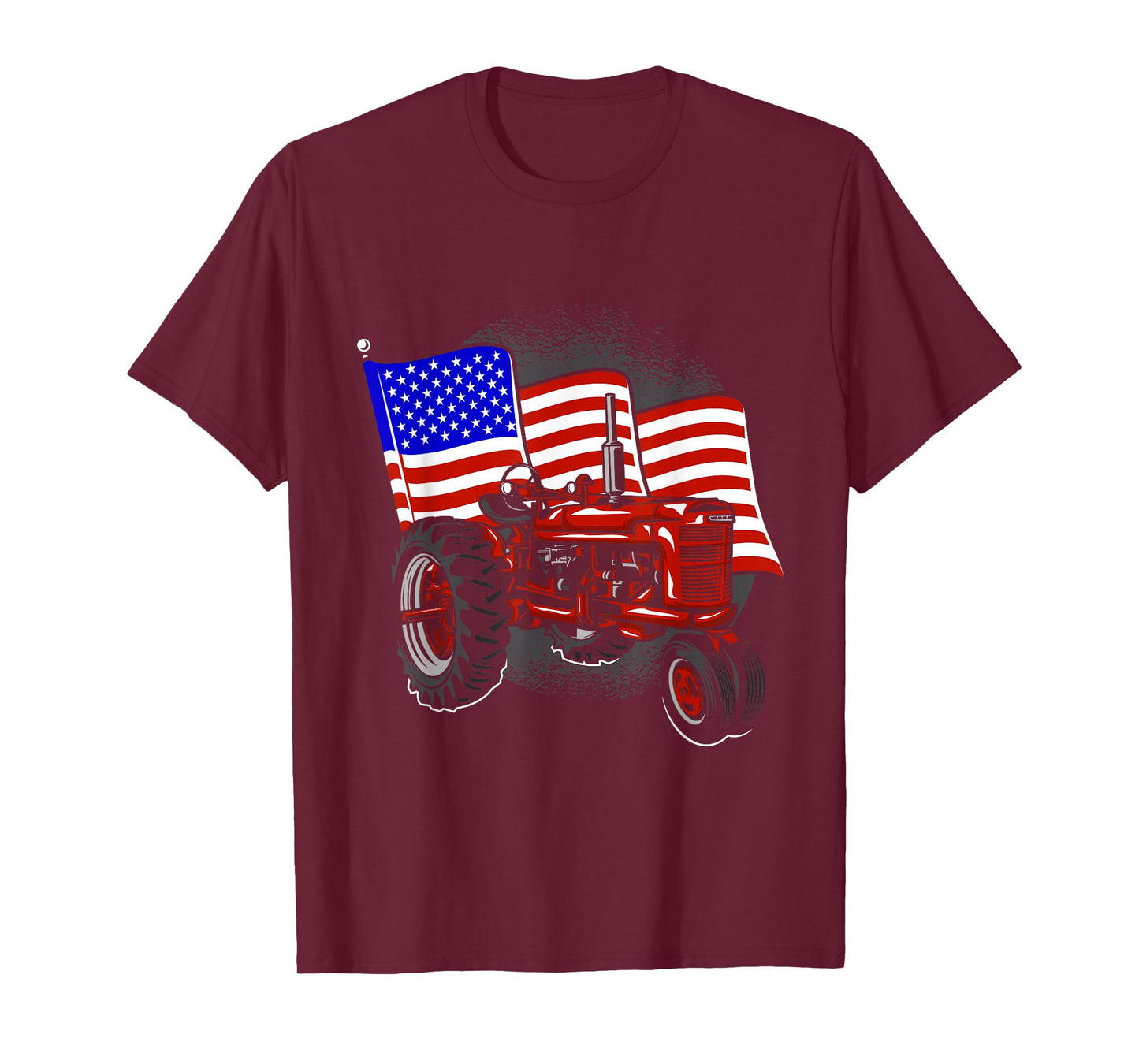4th Of July Gift Patriotic Farmer US Flag Tractor Farmer T-Shirt
