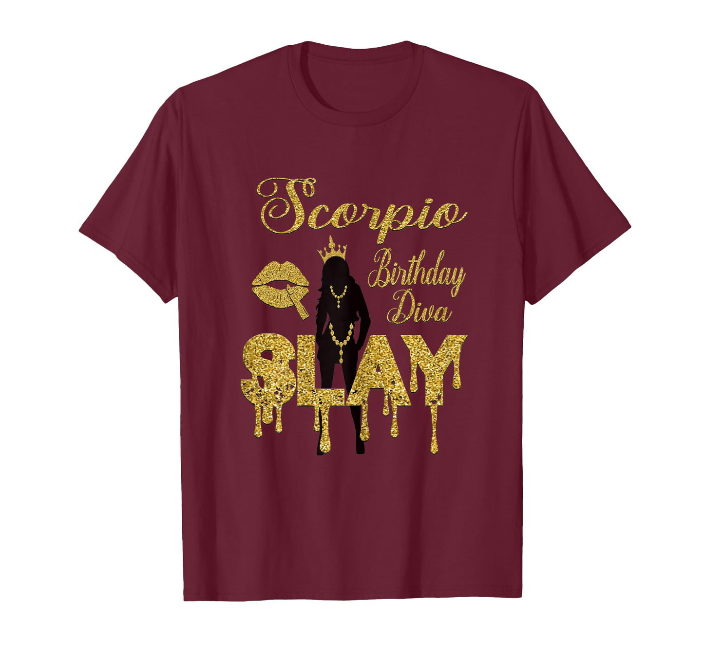 Womens Scorpio Girl Birthday Diva Slay Zodiac Scorpio Queen T-Shirt