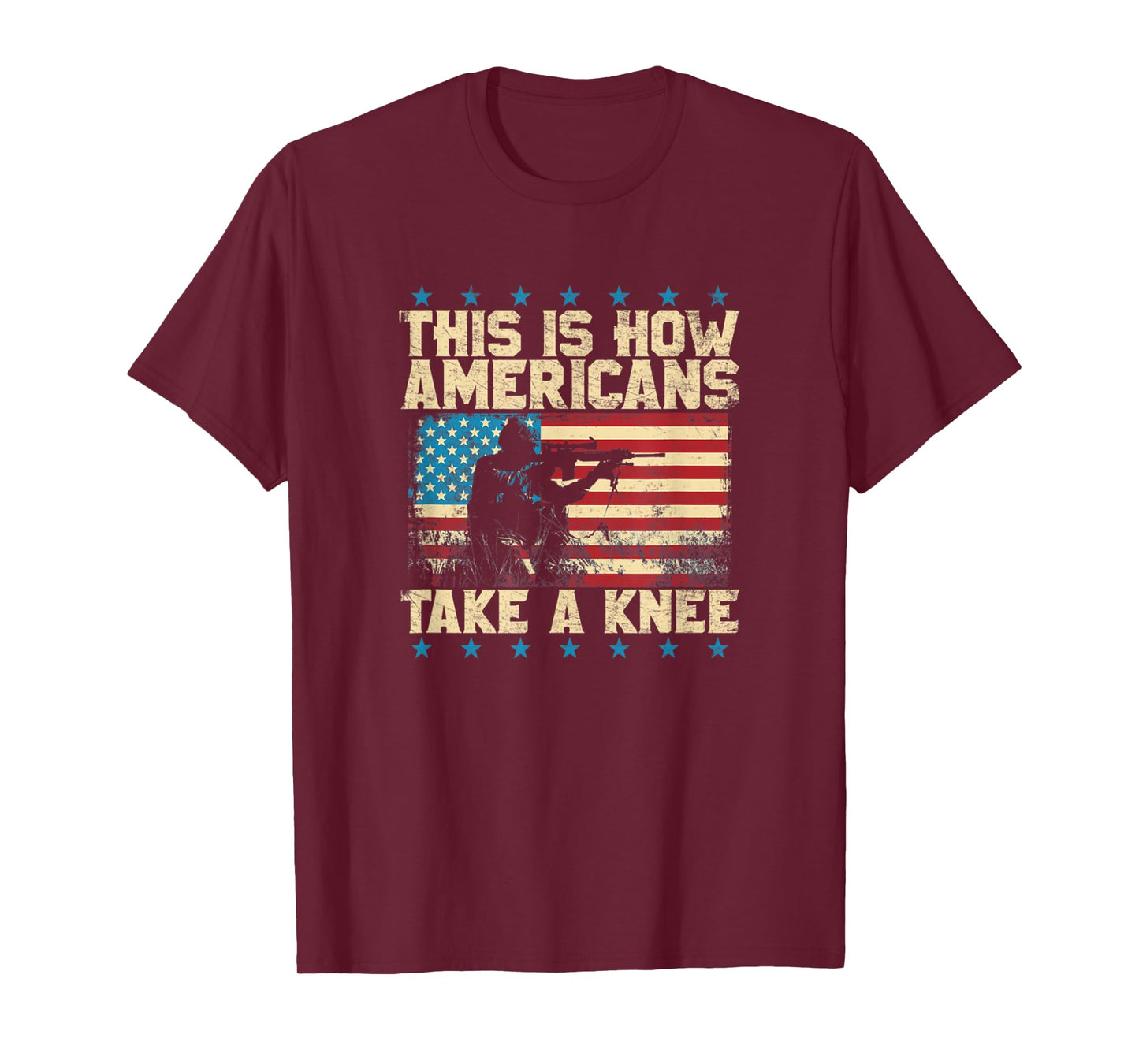 This Is How Americans Take A Knee Sniper American Flag T-Shirt