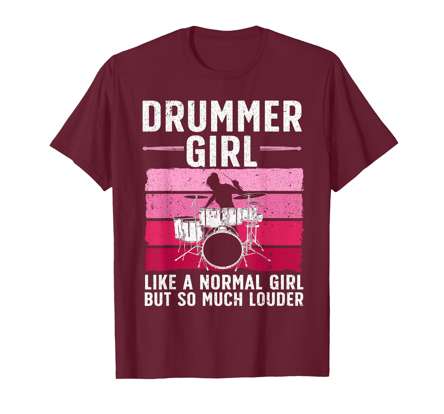 Best Drums for Girls Women Drummer Music Band Drum Musician T-Shirt