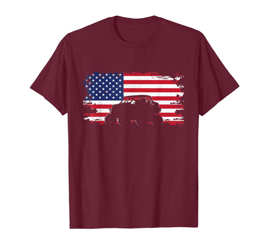 American Flag Quad ATV Apparel - Off Road ATV T-Shirt