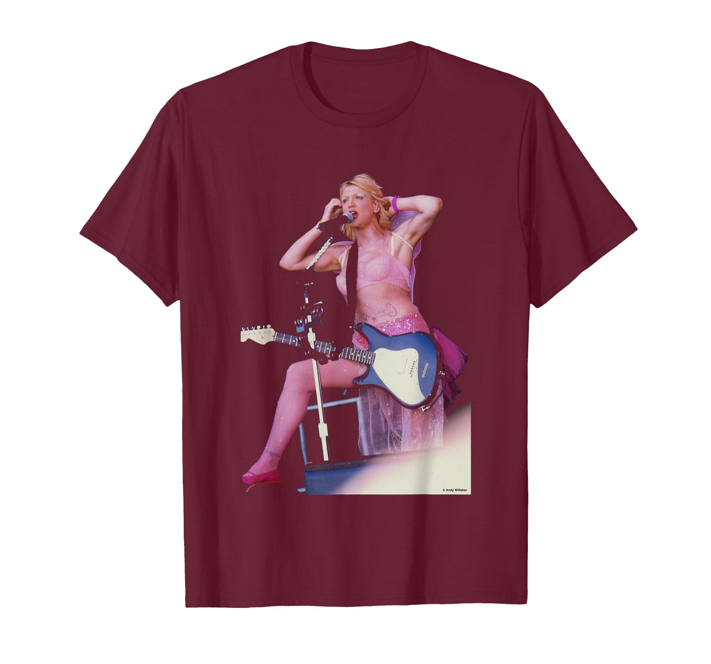Hole Courtney Love Live Glastonbury 1999 by Andy Willsher T-Shirt