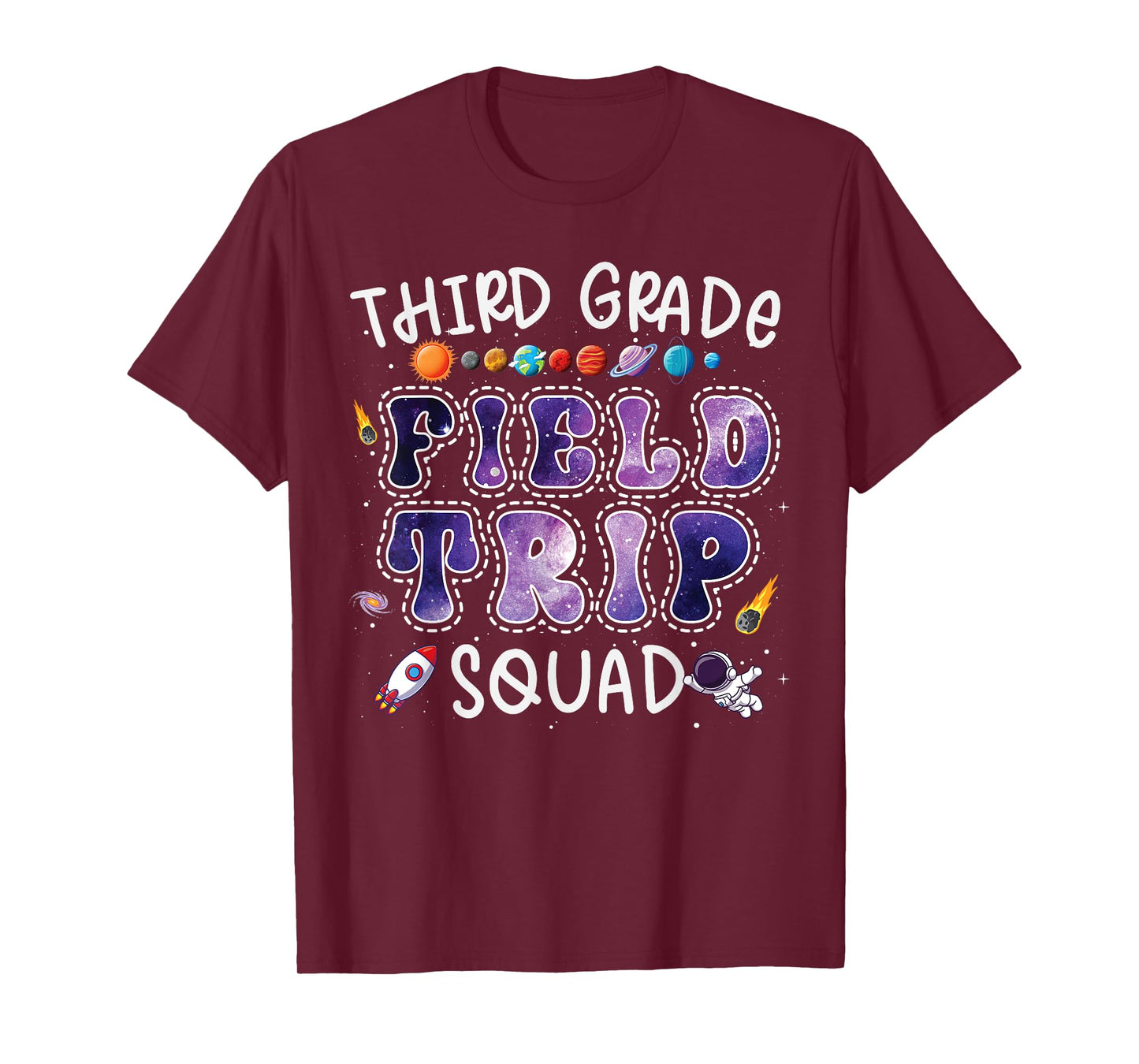 3rd Grade Space Center Field Trip Squad Teacher Student T-Shirt