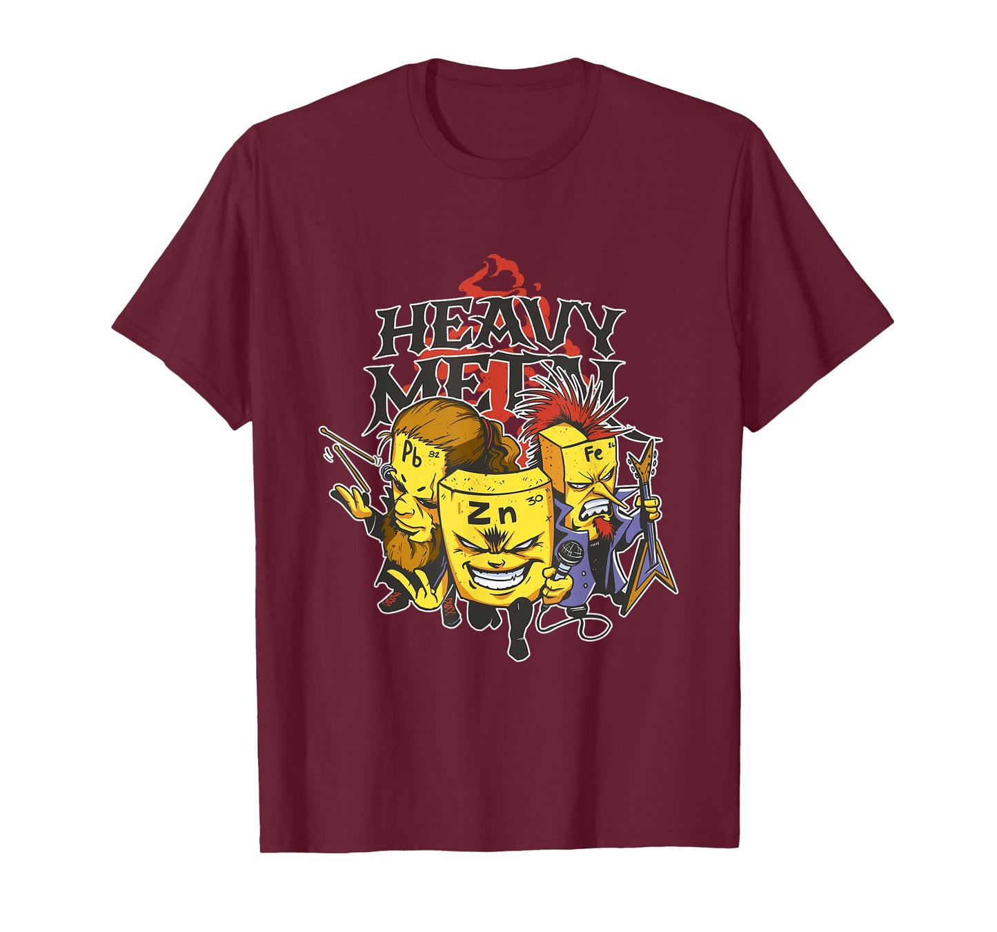 chemistry heavy metals characters art metalhead geek nerd T-Shirt
