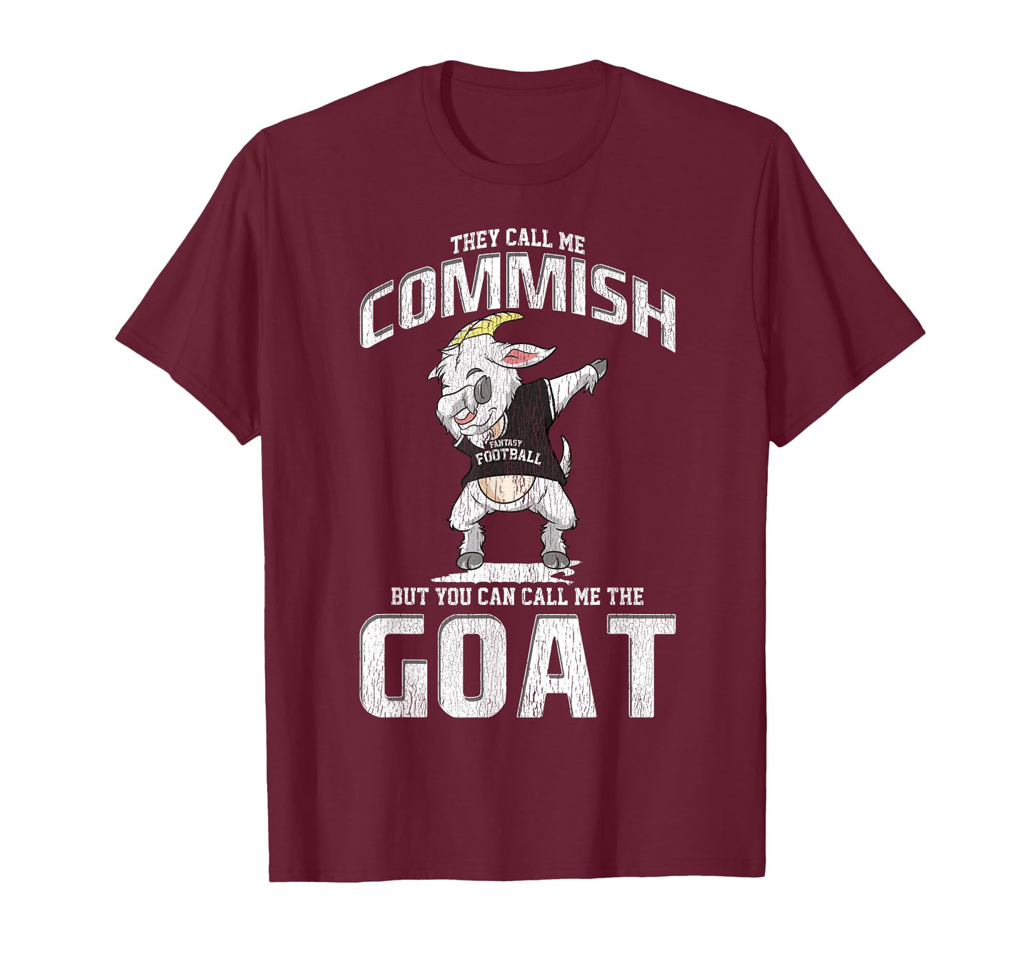 Fantasy Football Commissioner Commish Dabbing Goat Draft Day T-Shirt
