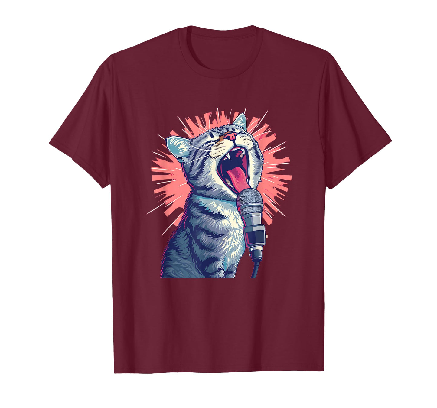 Funny singing cat for karaoke party lovers and animals T-Shirt