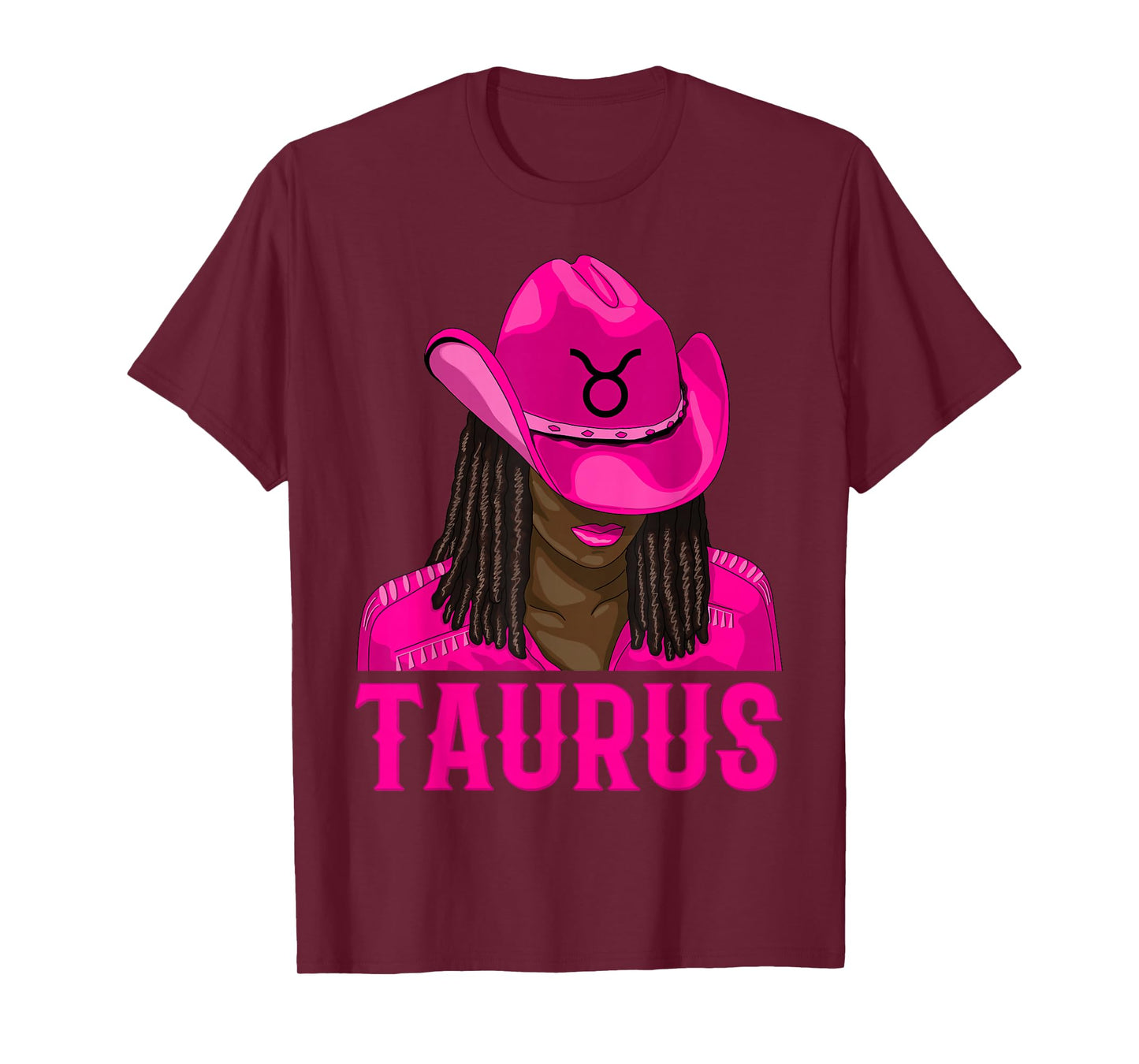 Taurus Western Cowgirl African American Black Women T-Shirt