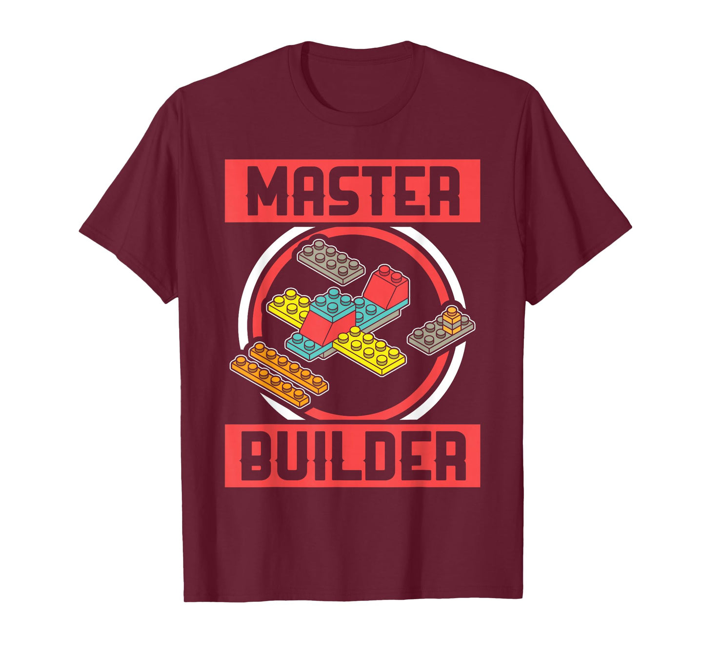 Master Builder Kids Building Blocks Birthday Bricks Boy Gift T-Shirt